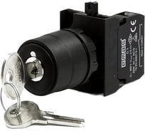 Кнопка с ключом Emas 0-1, с фиксацией, ключ вынимается в положениях 0 и 1 1НО CP CP301AC20