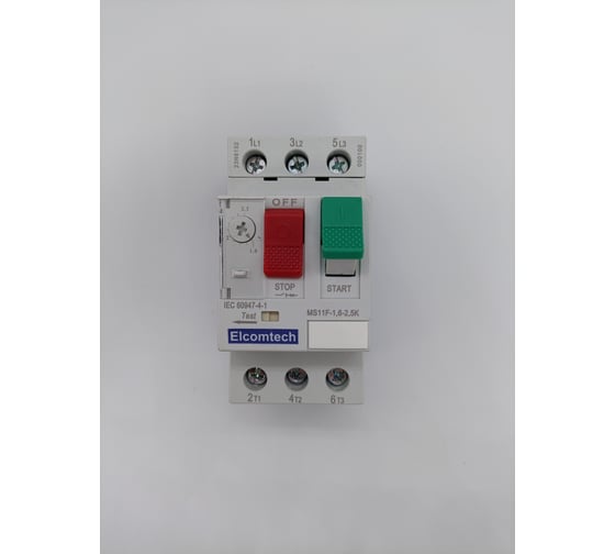 Мотор-автомат ELCOMTECH MS11F-1,6-2,5K (1,6-2,5А) УТ-00026445