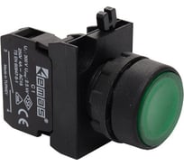 Кнопка с подсветкой-светодиод Emas зеленая 2НЗ CP2Y2DY