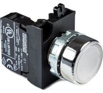 Кнопка с подсветкой-светодиод Emas белая 2НО CM151DB