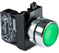 Кнопка с подсветкой-светодиод Emas зеленая 1НО CM190DY