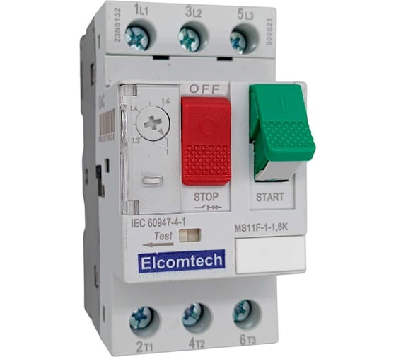 Мотор-автомат ELCOMTECH MS11F-1-1,6K (1-1,6А) УТ-00026444