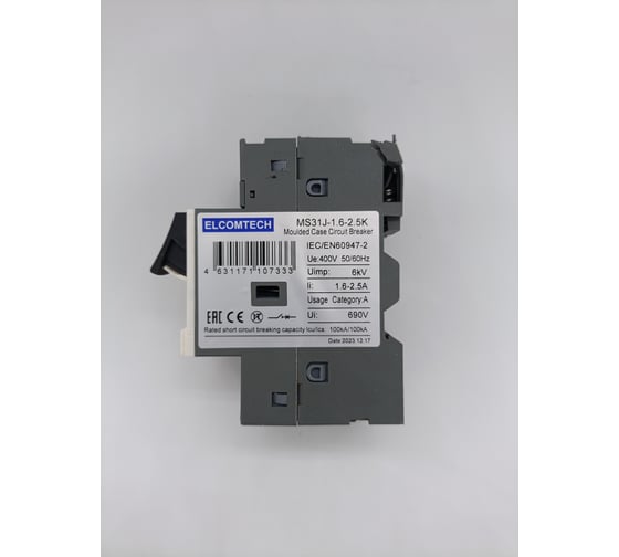 Мотор-автомат ELCOMTECH MS31J-1,6-2,5K (1,6-2,5А) УТ-00026532
