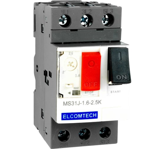 Мотор-автомат ELCOMTECH MS31J-1,6-2,5K (1,6-2,5А) УТ-00026532