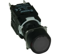 Нажимная возвратная кнопка Emas круглая, чёрная 1НО D100YDH