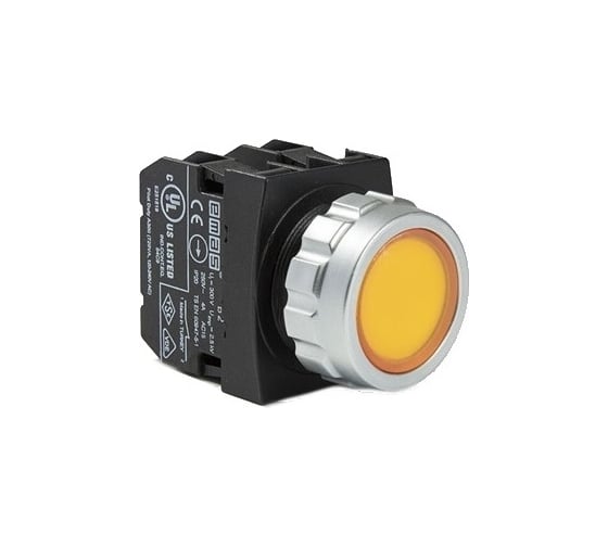 Нажимная кнопка Emas серии H, установочный 30 мм H102DS 1