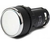 Нажимная кнопка Emas моноблочная белая 22 мм, IP 40, 1НЗ MB200DB