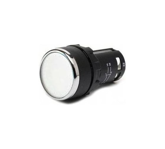 Нажимная кнопка Emas моноблочная белая 22 мм, IP 40, 1НЗ MB200DB 1
