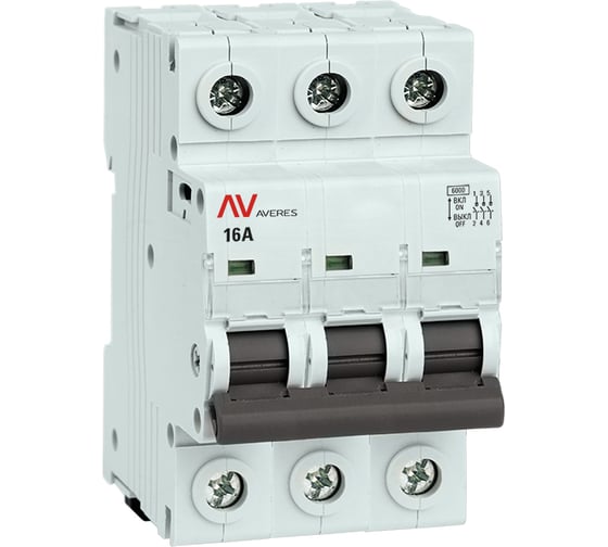 Выключатель нагрузки EKF AVN 3P 16A AVERES avn-3-16-av 1