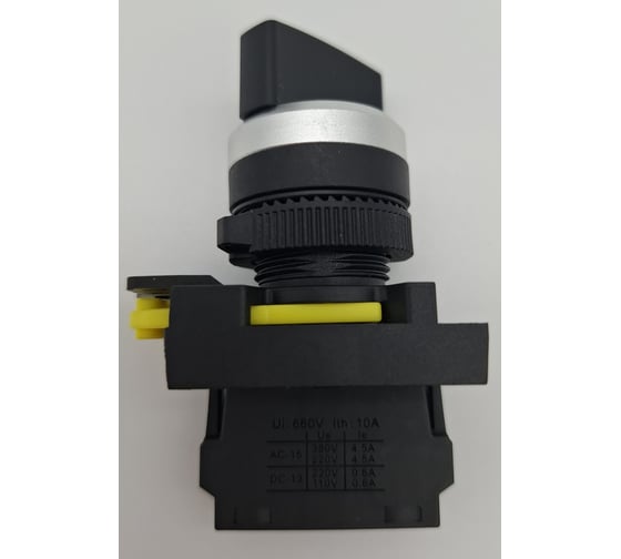 Переключатель ANDELI LA115-A5-10X/21 черный 2 положения с фиксацией 1НО ADL10-246