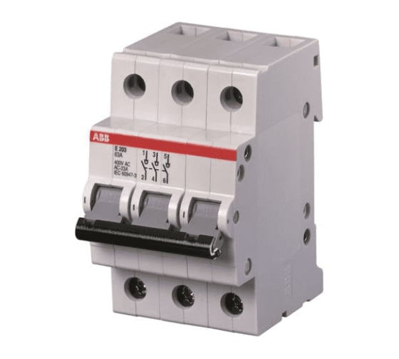Рубильник ABB E203r 3-полюсный, 100A, рычаг 2CDE283001R0100