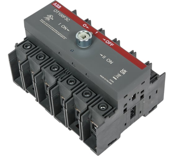 Реверсивный рубильник ABB OT100F3C до 100А, 3-полюсный 1SCA105008R1001