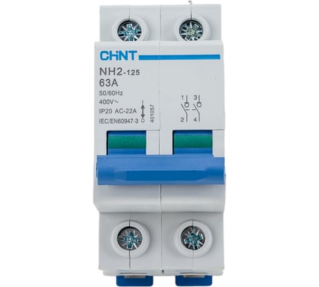 Выключатель нагрузки CHINT, NH2-125 2P 63A 401057