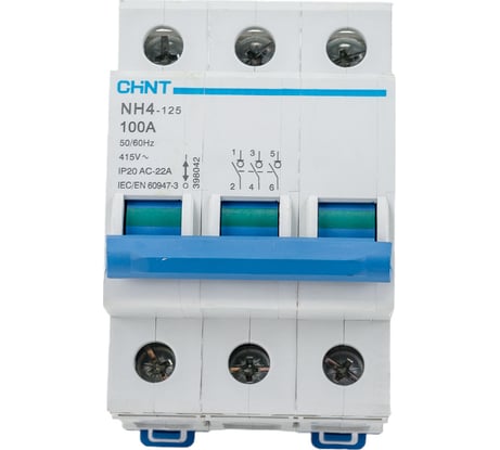 Выключатель нагрузки CHINT, NH4 3P 100A 398042