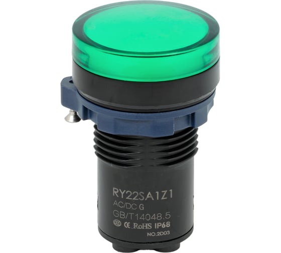Световой индикатор CONTA зеленый рассеиватель 220V DC, пластик, 22 мм TA22SA1Z1-P/CG220V/PC 00-00011493