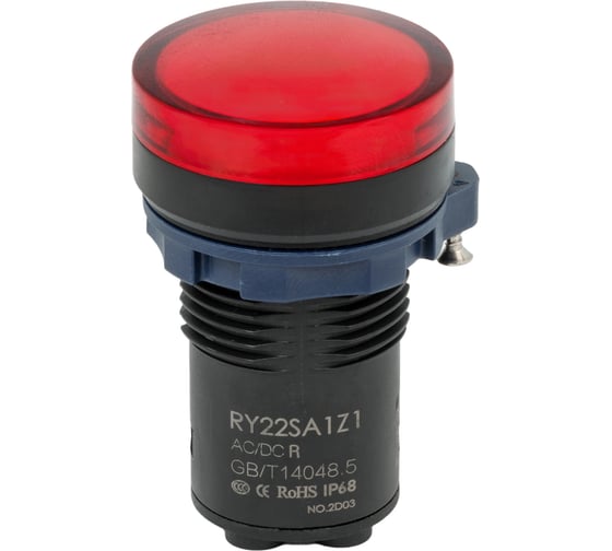 Световой индикатор CONTA красный рассеиватель 220V DC, пластик, 22 мм TA22SA1Z1-P/CR220V/PC 00-00011492