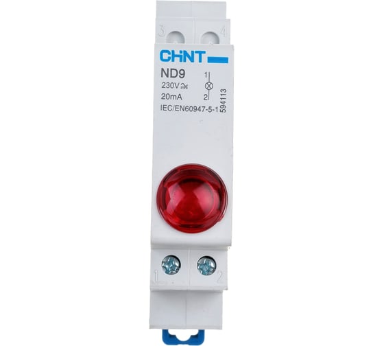 Индикатор CHINT ND9-1/r красный, AC/DC 230В LED 594113