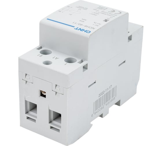 Модульный контактор CHINT NCH8-40/11 40A 1НЗ+1НО AC 220/230В 50Гц 256083