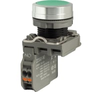 Кнопка CONTA комплект 3 предмета, кнопка матовая, зеленая, металл, с держателем, 1NO TA22SA-PF-G-A/ZZ/NO 00-00011818