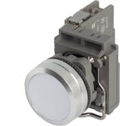 Кнопка CONTA комплект 3 предмета, кнопка матовая, белая, металл, с держателем, 1NO TA22SA-PF-W-A/ZZ/NO  00-00012269