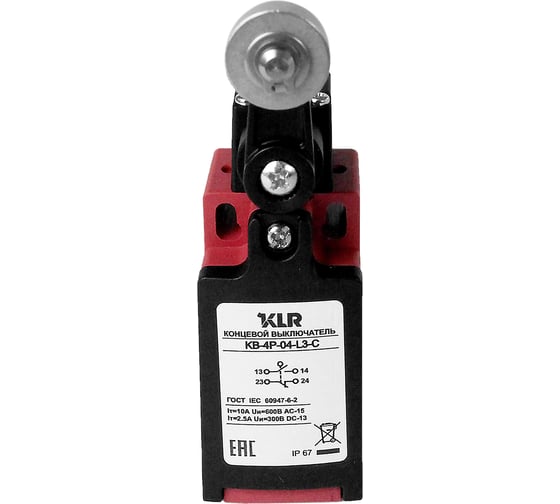 Выключатель концевой KLR /KB-4P-04-L3-C 2NO Slow action/10A/600VAC/Ввод М20 8800017