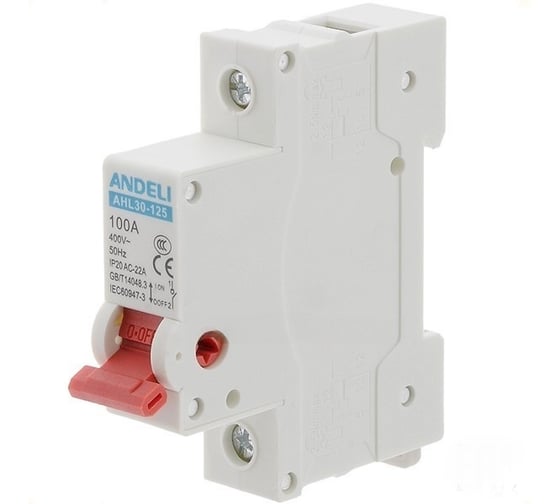 Выключатель нагрузки ANDELI AHL30-125 1P 63A ADL04-003 1