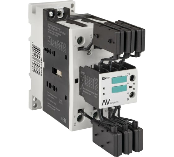 Контактор для конденсатора EKF КМЭК 50 кВАр 230В 1NО AVERES ctrk-s-72-50-230-av 1