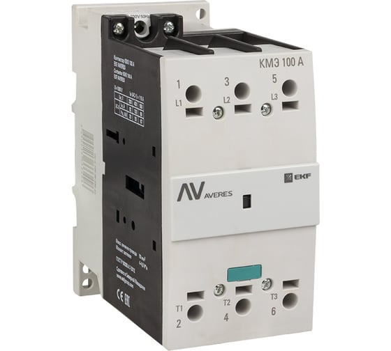 Контактор EKF КМЭ 100А 230В АС AVERES ctr-s-100-00-230-av 1