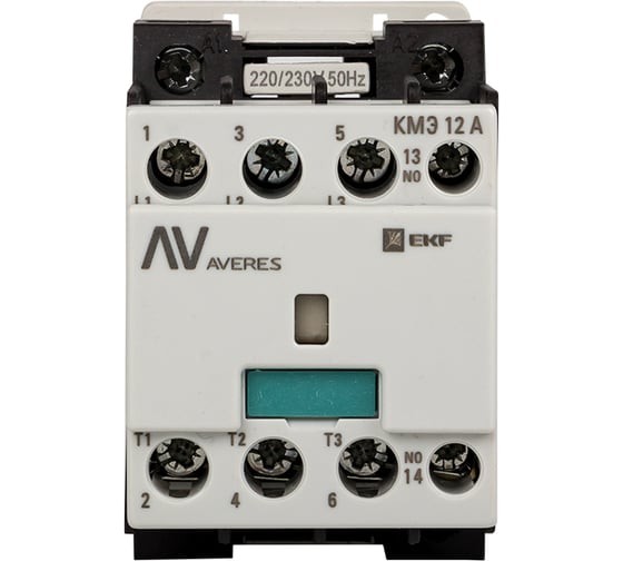 Контактор EKF КМЭ 12А 1NO 400В АС AVERES ctr-s-12-10-400-av