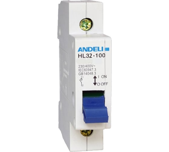 Выключатель нагрузки ANDELI HL32-100 1P 40A ADL04-034 1