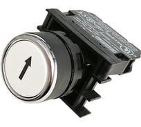 Нажимная круглая кнопка Emas белая, 250В AC, 4А, 10шт. B100DBOY