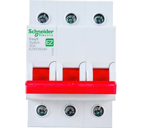 Модульный выключатель нагрузки Systeme Electric EASY9 рубильник 3 полюса 40А 400В =S= EZ9S16340