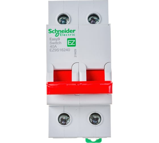 Модульный выключатель нагрузки Schneider Electric EASY9 рубильник 2полюса 40А 400В =S= EZ9S16240
