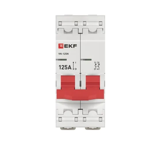 Выключатель нагрузки EKF ВН-125N 2Р 125А PROXIMA S1252125