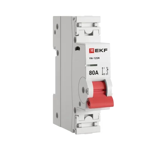 Выключатель нагрузки EKF ВН-125N 1Р 80А PROXIMA S1251080