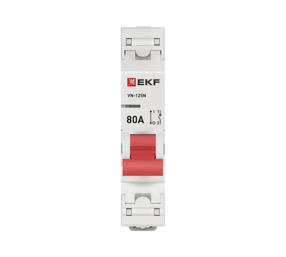 Выключатель нагрузки EKF ВН-125N 1Р 80А PROXIMA S1251080