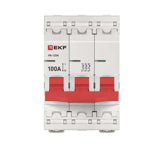 Выключатель нагрузки EKF ВН-125N 3Р 100А PROXIMA S1253100