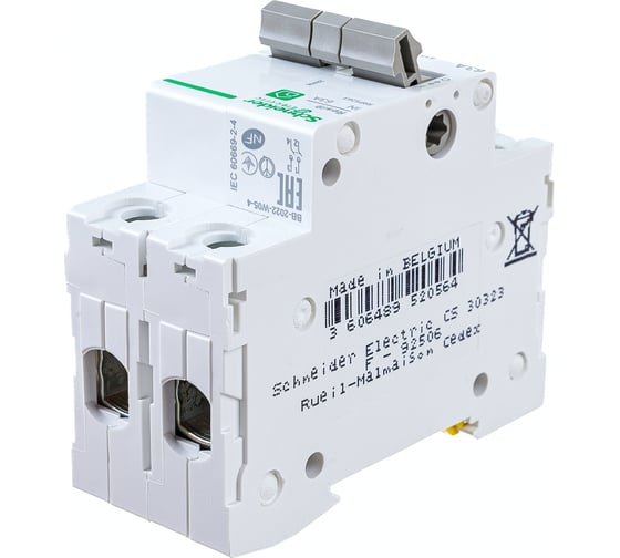 Модульный выключатель нагрузки Systeme Electric RESI9 рубильник 63А 2P R9PS263