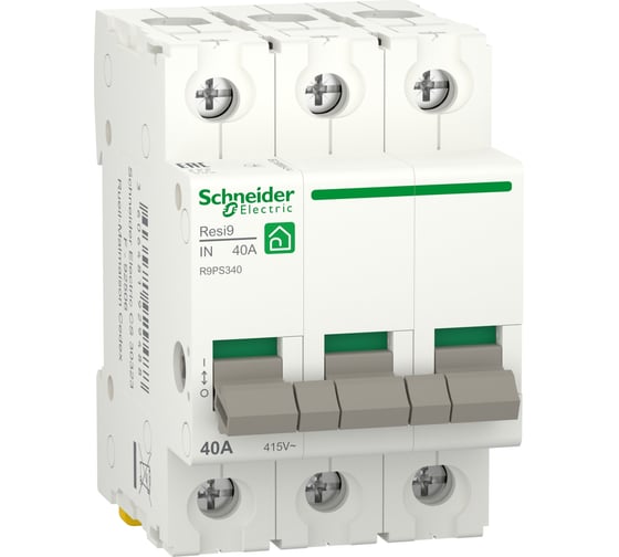 Модульный выключатель нагрузки Systeme Electric RESI9 рубильник 40А 3P R9PS340