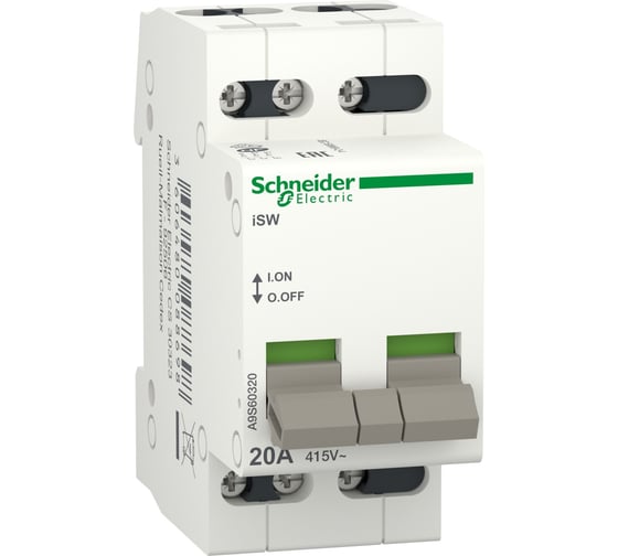 Выключатель нагрузки Systeme Electric 3полюса 20А Acti9 iSW A9S60320