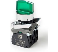 Переключатель HLT XB4-BK3365 на 3 положения зеленый с подсветкой с фиксацией 1NO+1NC, 24V AC/DC, IP65 (20шт./уп.) 085-14-230
