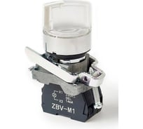 Переключатель HLT XB4-BK3165 на 3 положения белый с подсветкой с фиксацией 1NO+1NC, 220V AC/DC, IP65 (20шт./уп.) 085-14-227