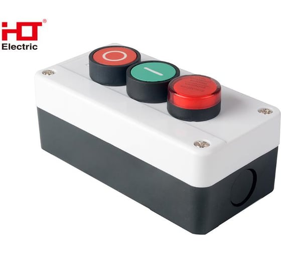 Пост управления кнопочный HLT ПКУ-373 с сигнальной лампой IP40 085-19-006