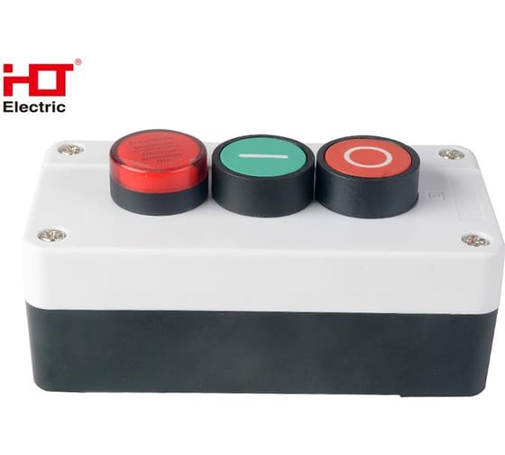 Пост управления кнопочный HLT ПКУ-373 с сигнальной лампой IP40 085-19-006