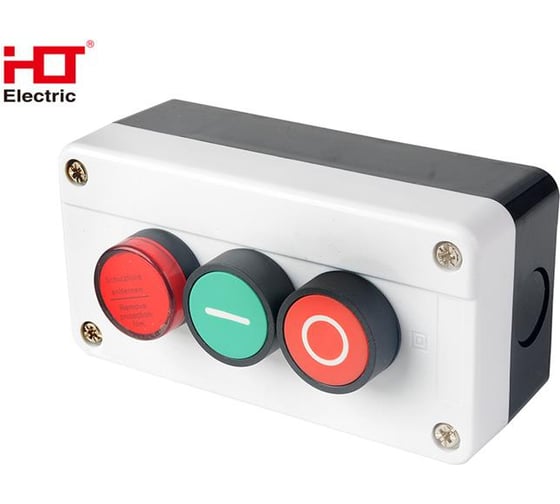 Пост управления кнопочный HLT ПКУ-373 с сигнальной лампой IP40 085-19-006