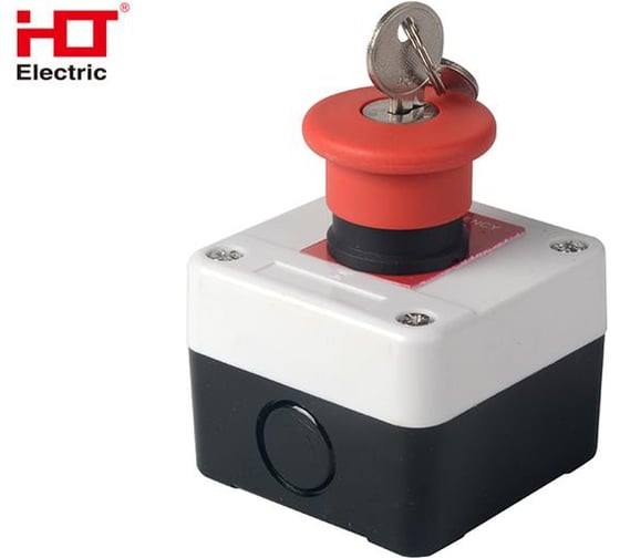 Пост управления кнопочный HLT ПКУ-184 Аварийный с ключом IP40 085-19-013