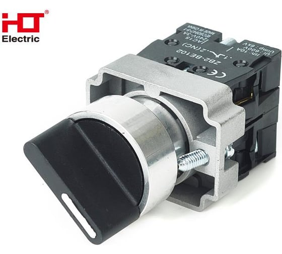 Переключатель HLT BD33 черный 3 положения I-0-II стандарт. ручка 1з+1з IP20 (20шт./уп.) 085-17-087