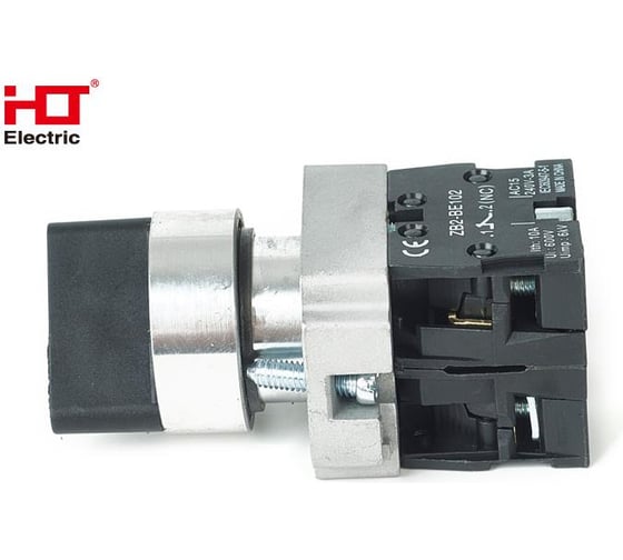 Переключатель HLT BD33 черный 3 положения I-0-II стандарт. ручка 1з+1з IP20 (20шт./уп.) 085-17-087