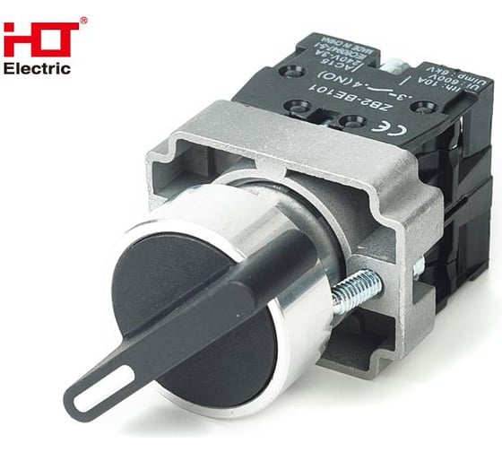 Переключатель HLT BJ33 черный 3 положения I-0-II длинная ручка 1з+1з IP20 (20шт./уп.) 085-17-089