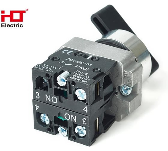 Переключатель HLT BJ25 черный 2 положения I-0 длинная ручка 1з+1р IP20 (20шт./уп.) 085-17-088